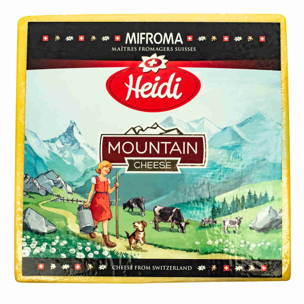 картинка Сыр "Швейцарский Горный", 52 % (Швейцария, ТМ «Heidi»)