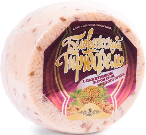 картинка Сыр "Беловежский Трюфель" с патижником и ароматом грецкого ореха 40% Беловежские сыры, ~ 1,3 кг