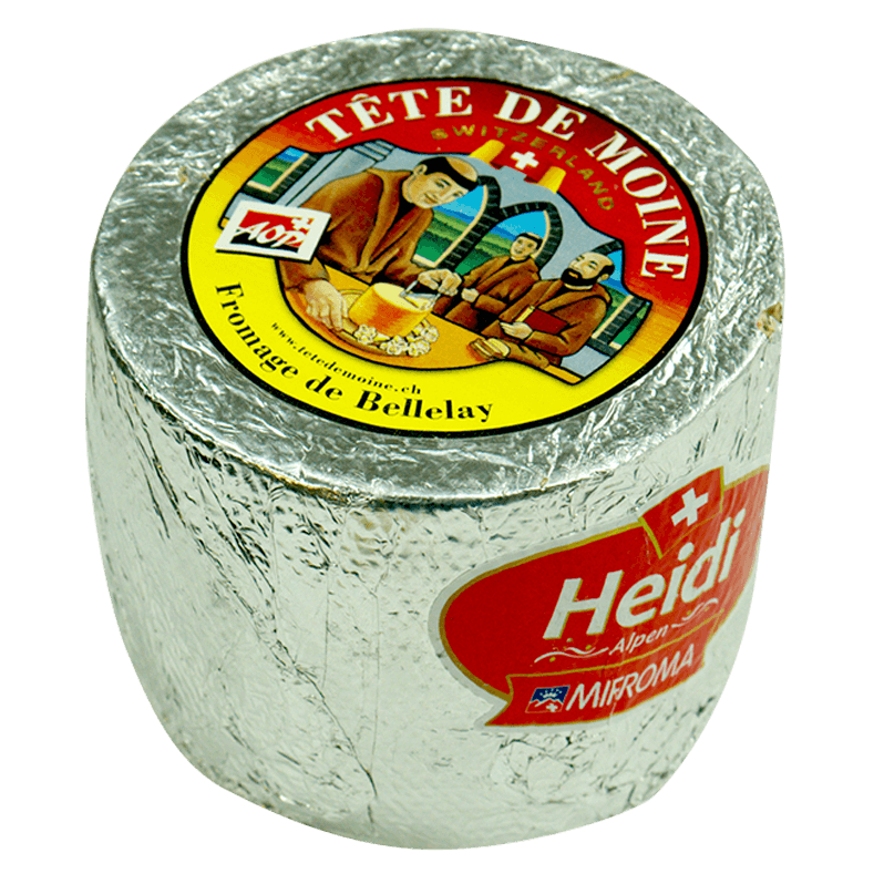 картинка Сыр Tete de Moine 52% ТМ Heidi, бочонок фольга  ~ 900 г