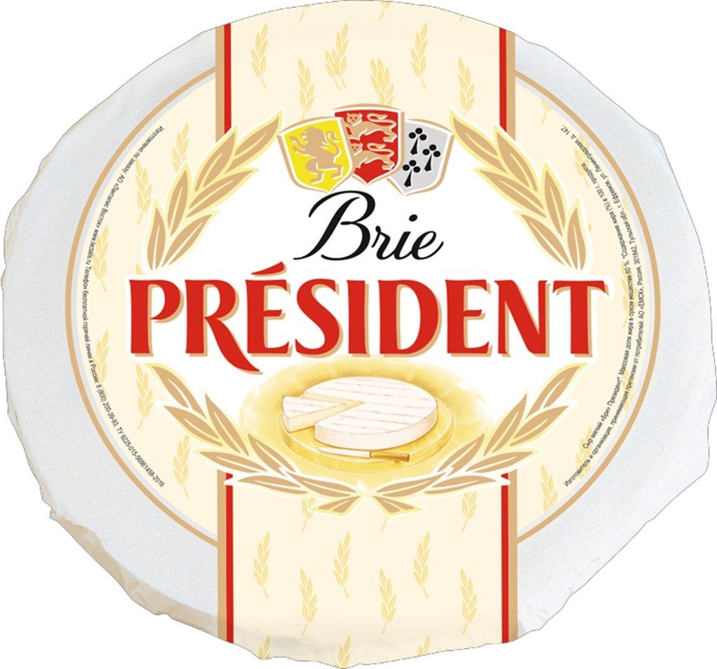 картинка Сыр мягкий Бри Президент 60% (Россия)