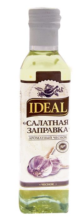 картинка Масло IDEAL МИКС подсолнечное и оливковое масло с добавлением чеснока, 250 мл. 