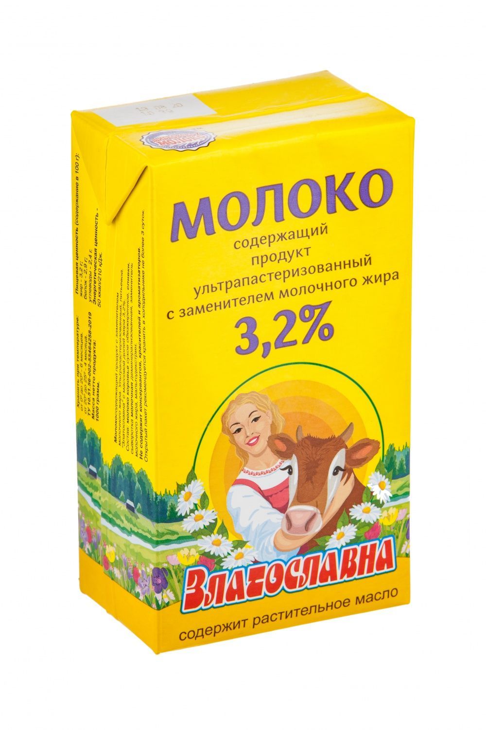 картинка Молокосодержащий продукт Златославна ультрапастеризованный 3,2%, 1 л СЗМЖ