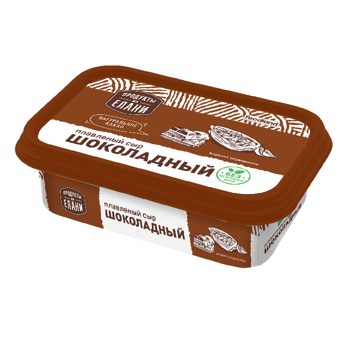 картинка Плавленый сыр "Шоколадный" 30%, 180г (Семикаракорский СК, ТМ Продукты из Елани)